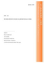 Certificate of Translation 英文翻訳証明書サンプル K-Square Ltd.